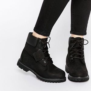 ladies black timberland boots